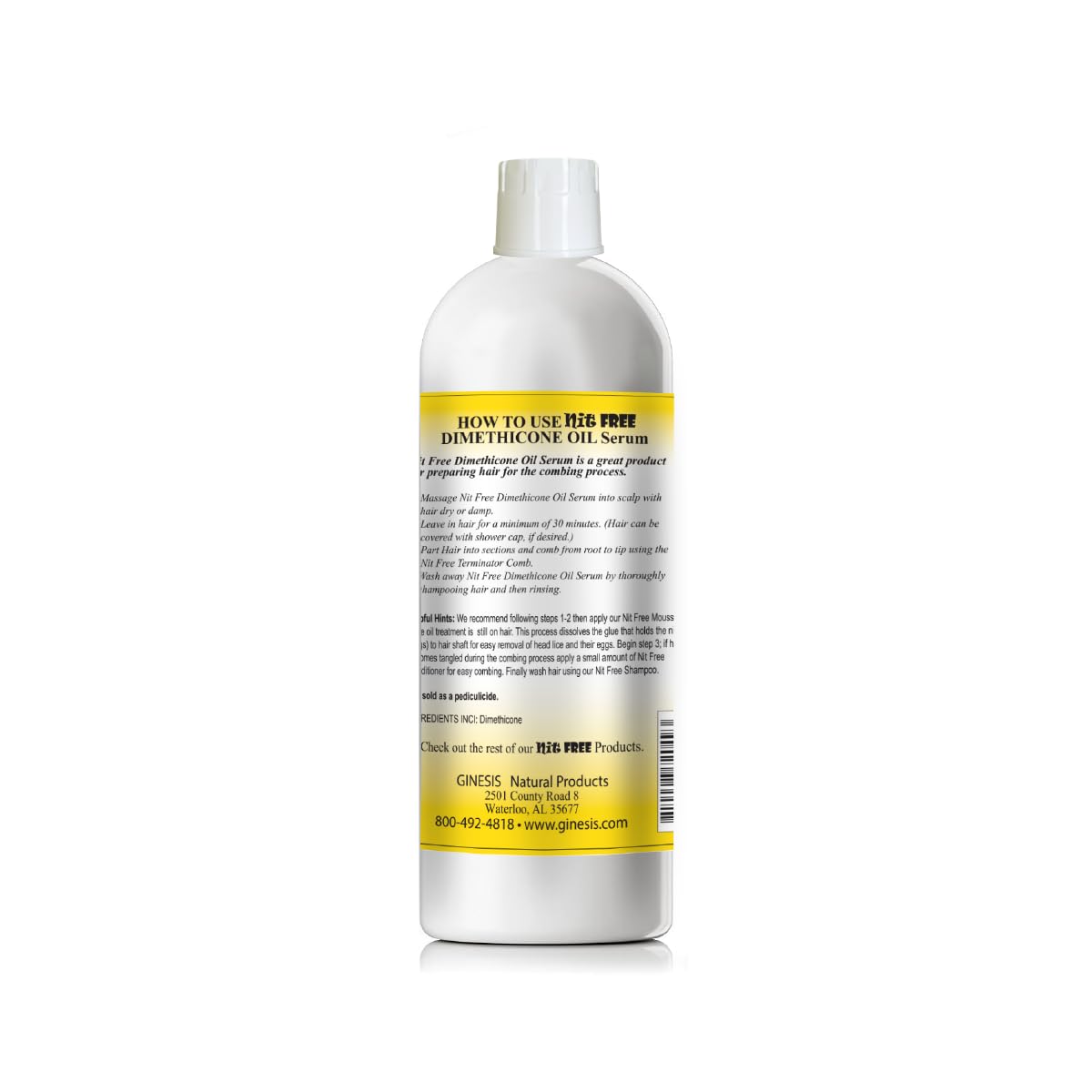 Nit Free 100% Dimethicone Oil for Lice, All Hair Types, 32oz - Image 3