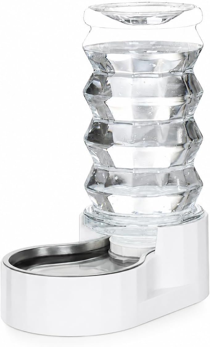 RIZZARI 8L Stainless Steel Gravity Pet Water Dispenser – Auto-Refill | No Electricity Needed,Wide-Mouth Cleaning,Triple Filtration,BPA-Free Materials,Visible Water Level
