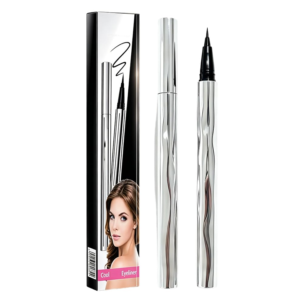 LECDOA Waterproof Liquid Eyeliner, 24-Hour Long-Lasting Black Liquid Eyeliner, Lightweight Formula, Vegan Eye Makeup, Eyeliner for Older Women and Young Women (Brown)