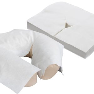 EarthLite Flat Disposable Face Cradle and Headrest Covers – Medical-Grade, Ultra Soft, Luxurious, Non-Sticking Massage Headrest Covers for Massage Tables & Massage Chairs