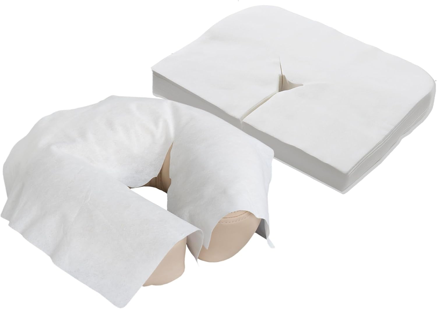 EarthLite Flat Disposable Face Cradle and Headrest Covers – Medical-Grade, Ultra Soft, Luxurious, Non-Sticking Massage Headrest Covers for Massage Tables & Massage Chairs