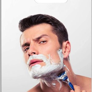 APHUIME Fogless Shower Mirror (11inX7.48in), Anti-Fog Frameless Wall Hanging Makeup & Shaving Bathroom Accessory (Large, Shaver Hook)
