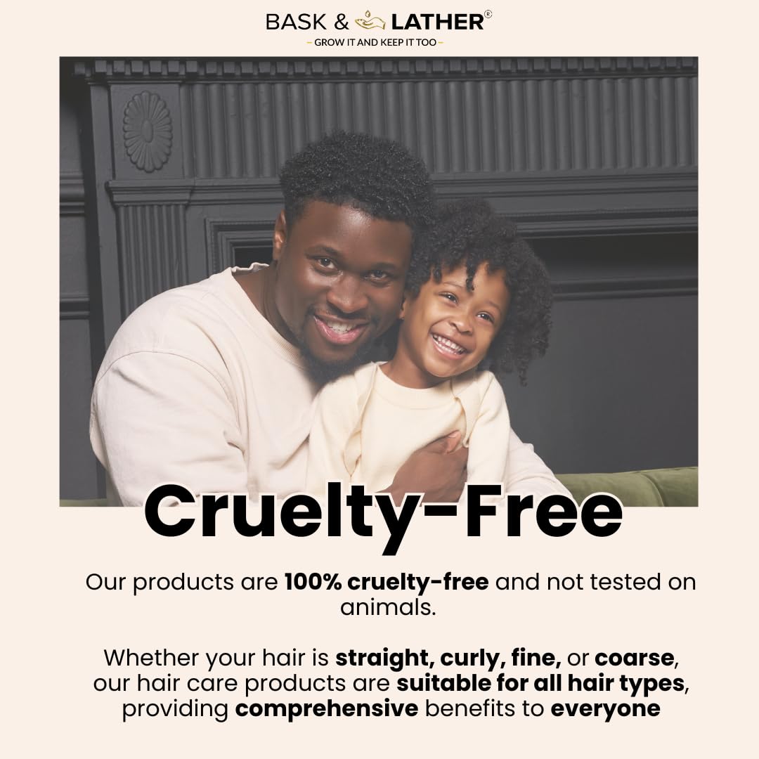 Bask & Lather Scalp Stimulator Hair Growth Oil, Cold Pressed Mint and Rosemary Blend with Grapeseed for Hair Growth, Organic Natural Leave in, All Hair Types, 4 Fl Oz - Image 2