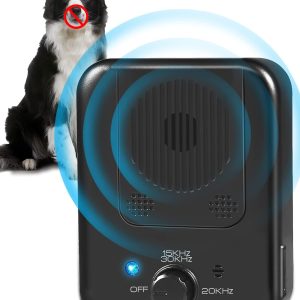 Anti Barking Control Device, up to 50FT Ultrasonic Anti Barking Device Dog Bark Deterrent with 4 Adjustable Sensitivity Modes & 0-9 Frequency Levels, Dog Behavior Training for Outdoor Silencer