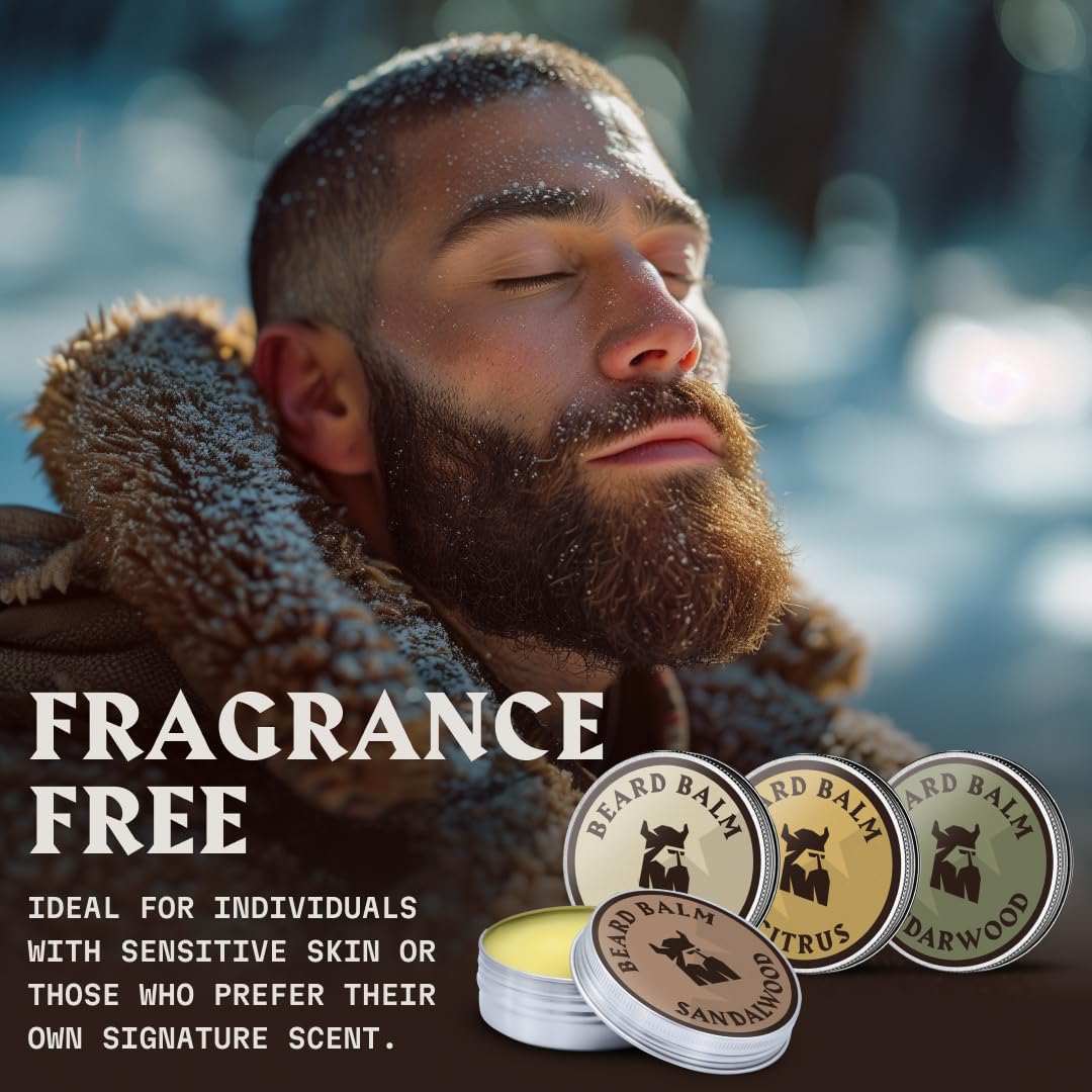 Striking Viking Beard Balm for Men - Pack of 4, 1 Oz Tins, Assorted Scents - Hydrating Balm & Moisturizer - Beard Butter Variety Pack - Image 2