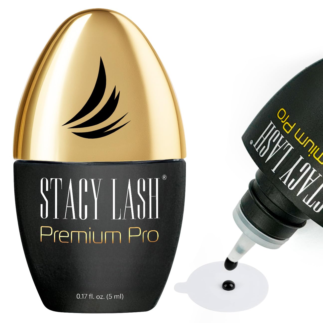 STACY LASH Premium Pro Eyelash Extension Glue 5ml 0.17 fl. oz./ Upgraded Low Fume Formula / 0.3 Sec Drying Time / 7 Week Retention/Extra Strong Black Lash Adhesive/Lash Tech Supplies - Image 2