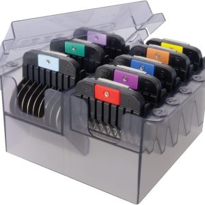 Wahl Pro Animal Stainless Steel Attachment Guide Comb Set for Detachable Blade Clippers - KMC+, KM10+, KM2+, KM Velocity, Supera, Inspire, Thick-Curly - Pet, Dog, Cat, & Horse Grooming - Multicolor 1