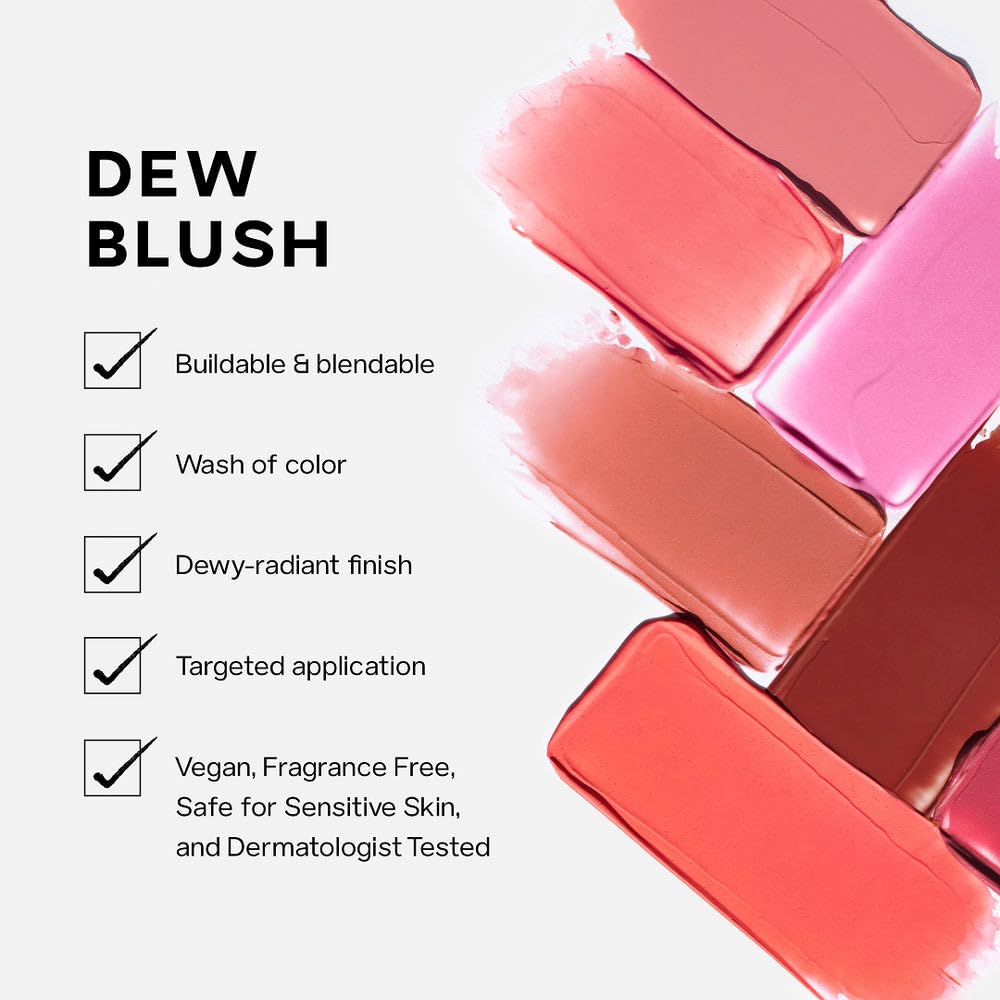 Saie Dew Liquid Blush for Cheeks Trio - Hydrating Cream Blush Stick Set with a Blendable + Buildable Formula - Skincare Infused Dewy Face Blushes for a Natural Flush - Baby, Sweetie, & Spicy (3 Count) - Image 3