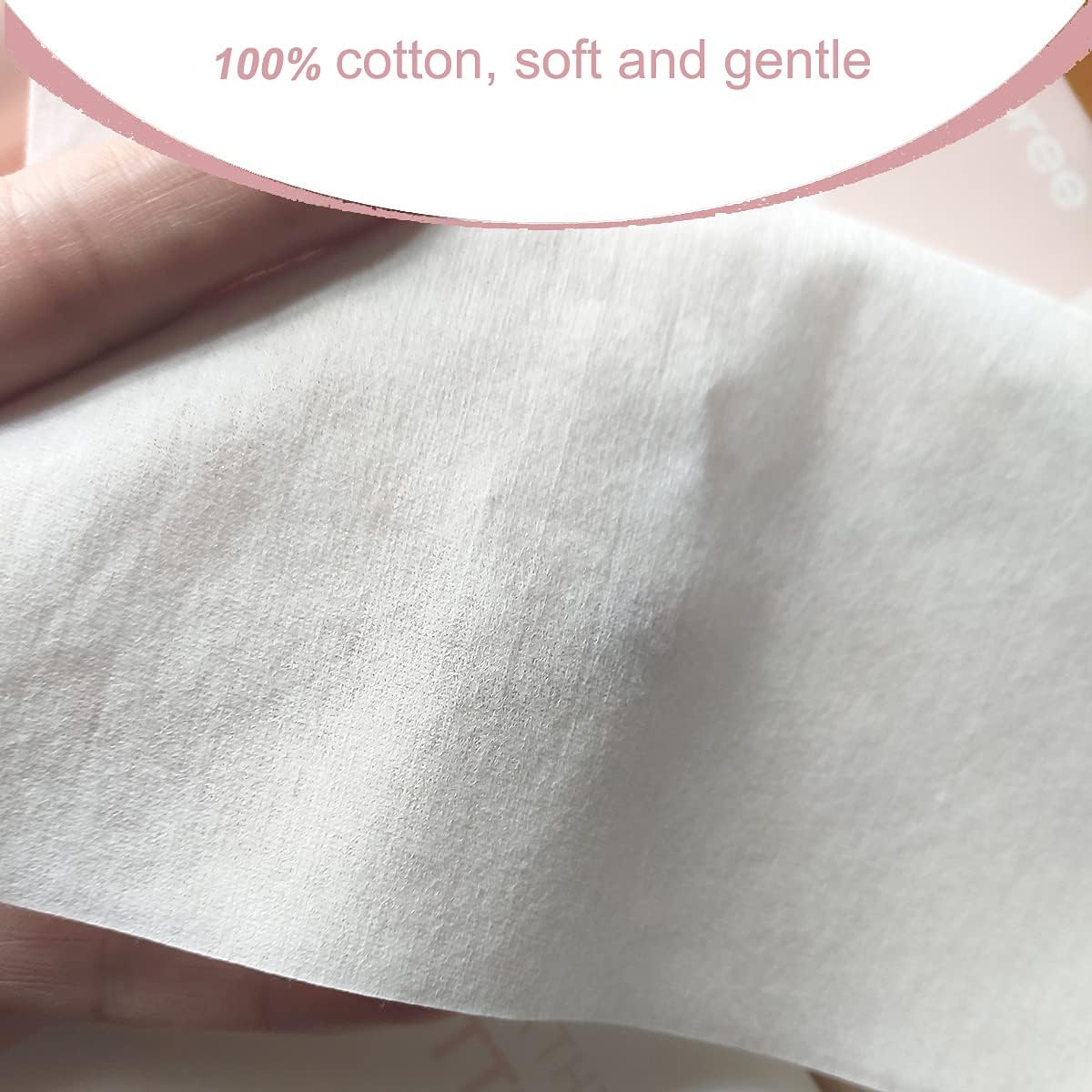 Careboree Extra Thick Dry Wipes, 100% Pure Cotton, 400 Count (5 Pack) | Lint-Free Makeup Remover Towels, Disposable Facial Cleansing Cloths, Baby Wipes for Sensitive Skin & Multipurpose Use - Image 3