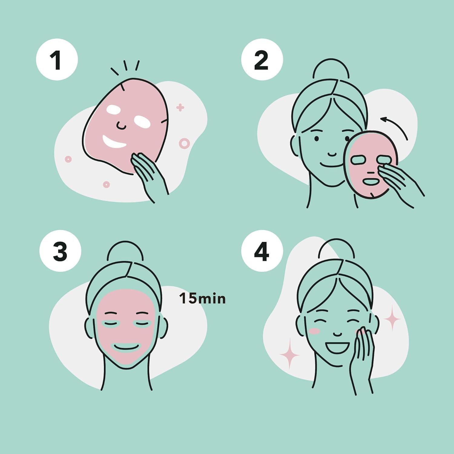 Celavi Essence Facial Face Mask Paper Sheet Korea Skin Care Moisturizing 9 Pack (Mix of 9) - Image 3