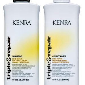 Kenra Triple Repair Conditioner | Targets & Repairs Weak or Broken Bonds | Split Ends | Damaged Hair | Bond Builder | Sulfate-Free