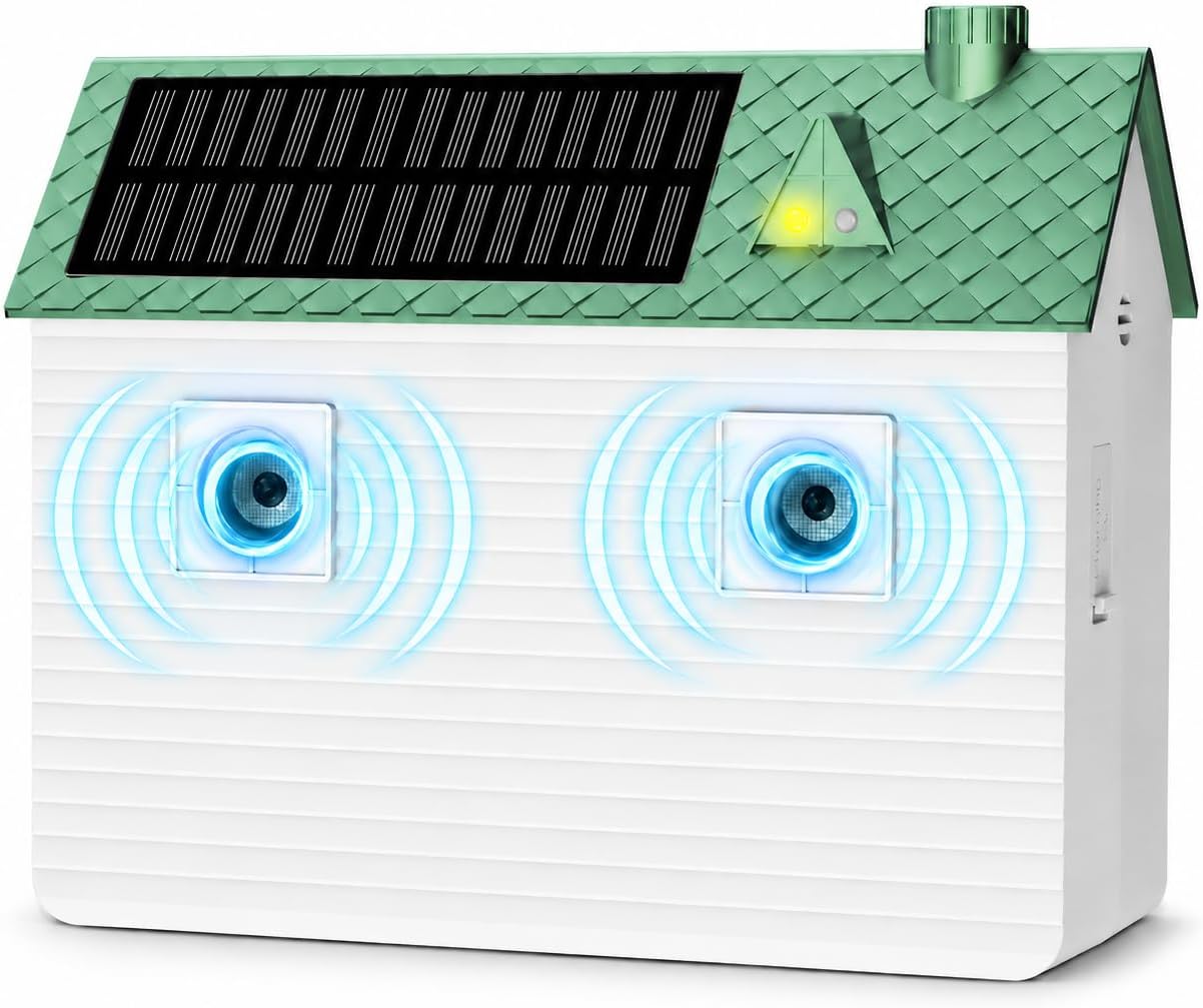 Solar Ultrasonic Bark Control Device for Your Own Dog – BBB Certified Humane Training Aid Tool, Dual-Frequency Ultrasonic 50ft Detection, 3 Adjustable Frequencies for Small Medium Large Dogs