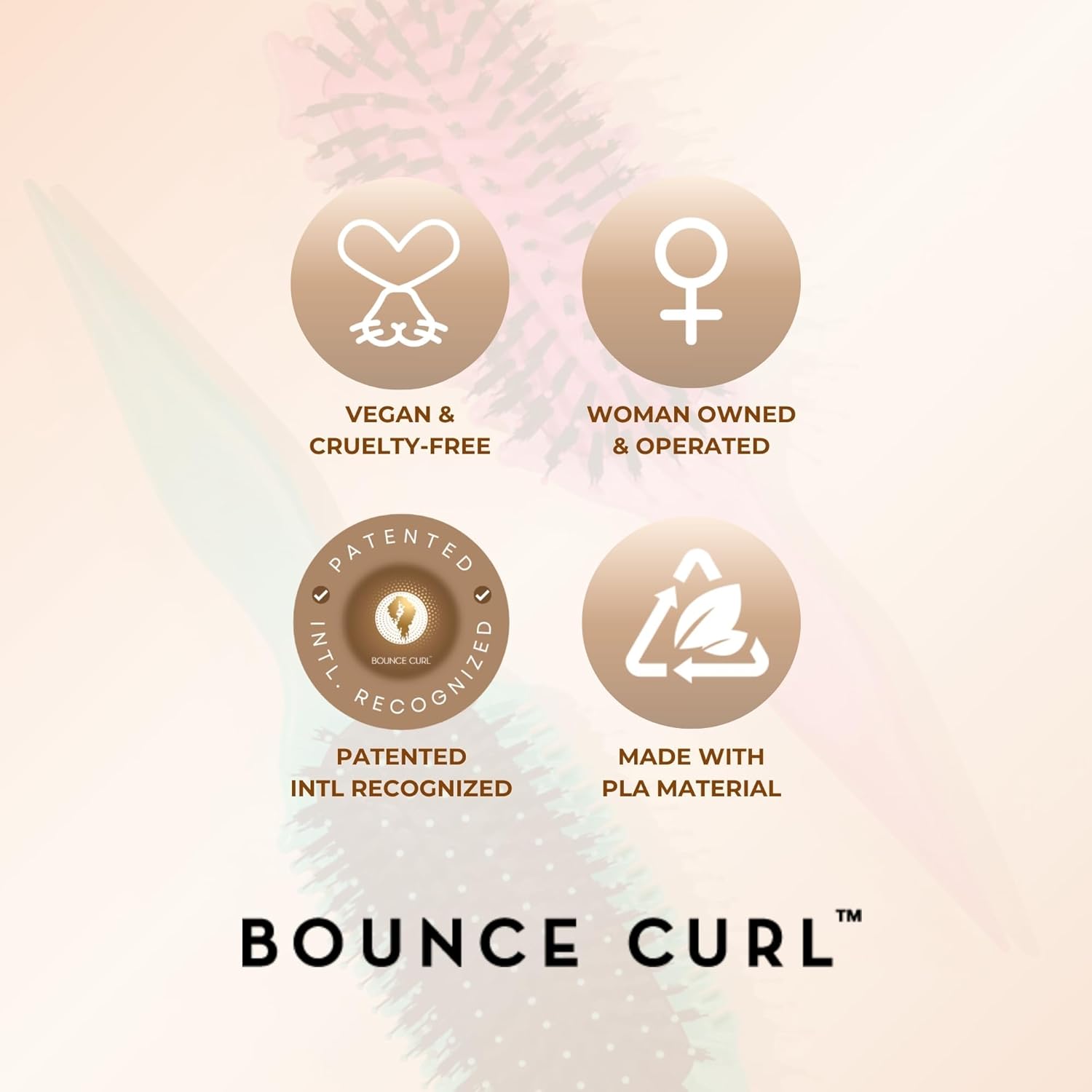 Bounce Curl Define EdgeLift Brush - Curly Hair Brush for Defining Detangling and Sectioning Wavy Curly Coily Hair - Orchid - Image 3