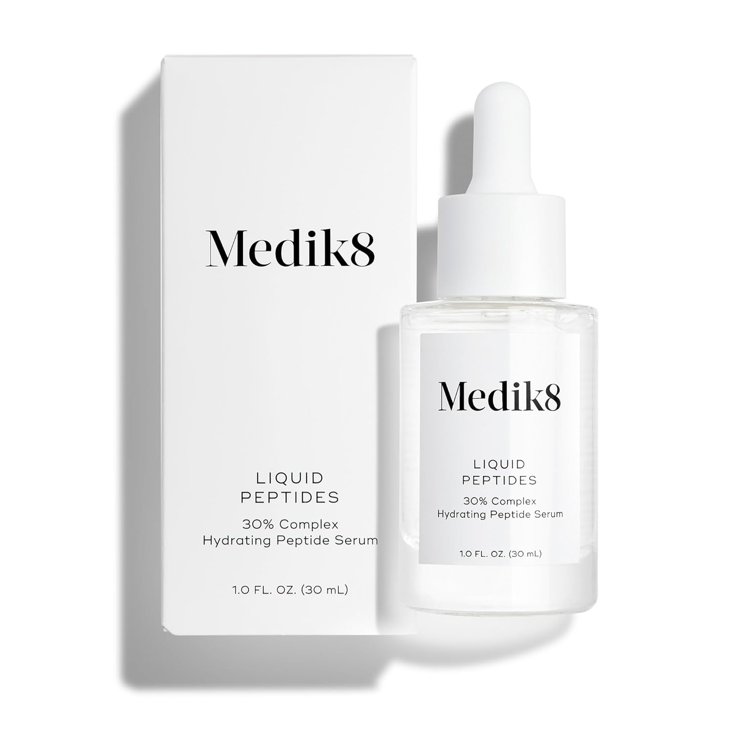 Medik8 Liquid Peptides - Multi Peptide Face Serum For Women and Men - Smooths Wrinkles and Fine Lines - Hydrating Serum - 1.0 oz