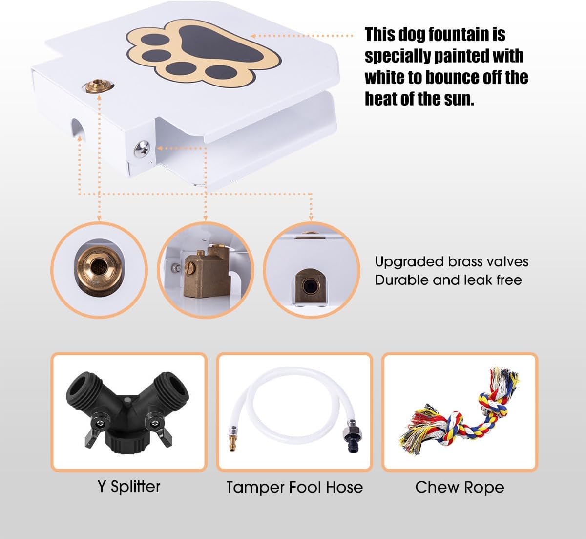 BACOENG Outdoor Dog Water Fountain Step On, Dog Sprinkler Paw Activated for Large Dogs, Pet Drinking Water Fountain with Upgraded Valve - Image 2