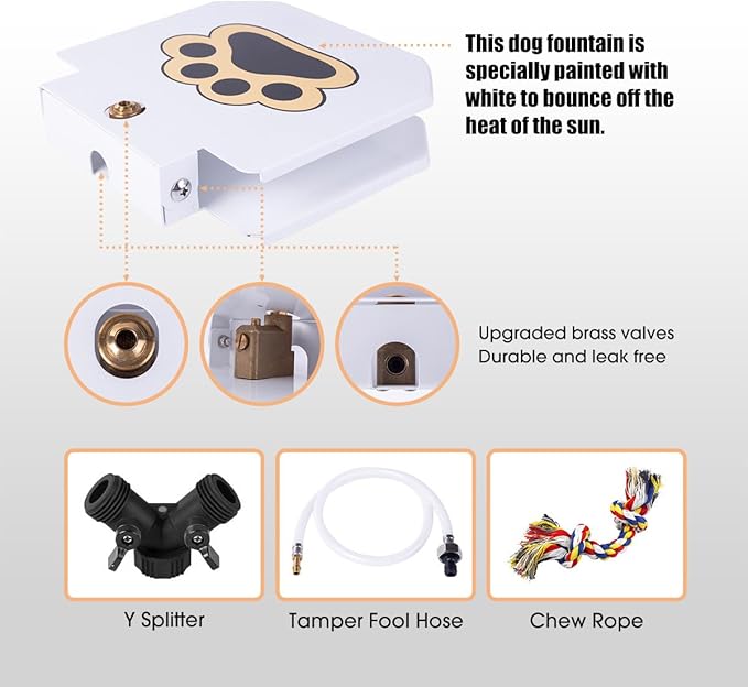 BACOENG Outdoor Dog Water Fountain Step On, Dog Sprinkler Paw Activated for Large Dogs, Pet Drinking Water Fountain with Upgraded Valve - Image 3