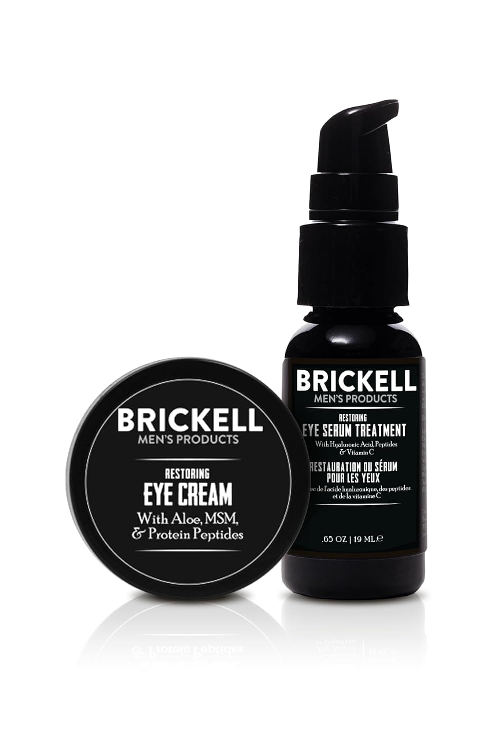 Brickell Men's Restoring Eye Routine for Men, Eye Cream and Serum for Men, With Aloe, Peptides, and Hyaluronic Acid, Unscented, Men's Skin Care Gift Set - Image 2