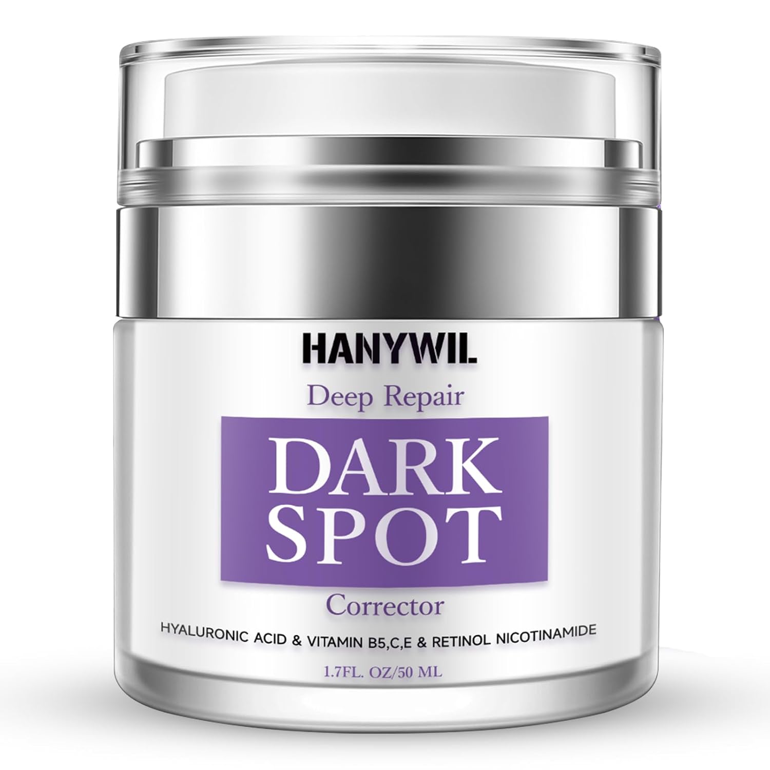 HANYWIL Dark Spot Remover for Face/Body, Remedy for Dark Spots with Natural Ingredients, Dark Spot Corrector Cream and Serum for Skin Care, Treats Melasma, Freckles, Sun Spots, Women & Men-1.7 Fl Oz