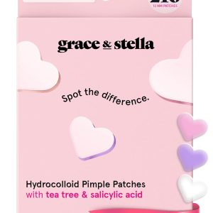 grace & stella Award Winning Pimple Patches for Face - Dermatologist Tested Acne Patches - Hydrocolloid Patch for Breakouts, Whiteheads - Vegan Acne Spot Treatment for Face (Hearts, 216 Pack)