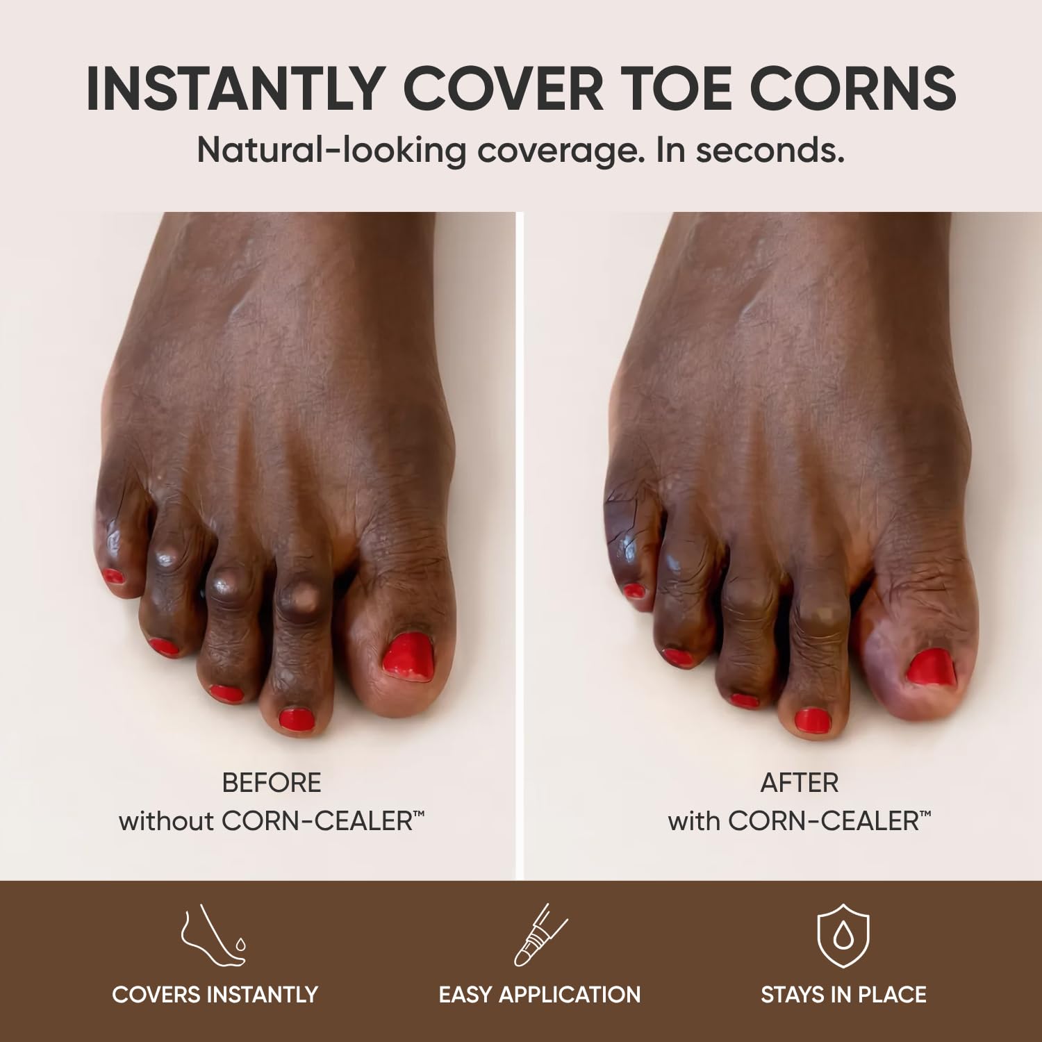 The Toe Corn Makeup That Instantly Covers Toe Corns | Waterproof | Foot Care | Body and Scar Blemishes | Tattoo Cover up | Gift for Her (MOCHA) - Image 3