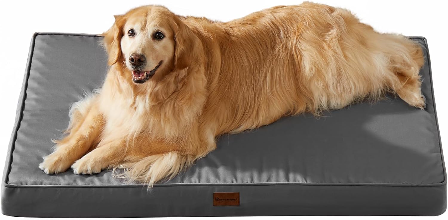 BFPETHOME Outdoor Dog Bed for Large Dogs, Waterproof, Orthopedic with Removable Washable Cover, Egg Crate Foam Mat. (42 x 30in, Dark Grey) - Image 3