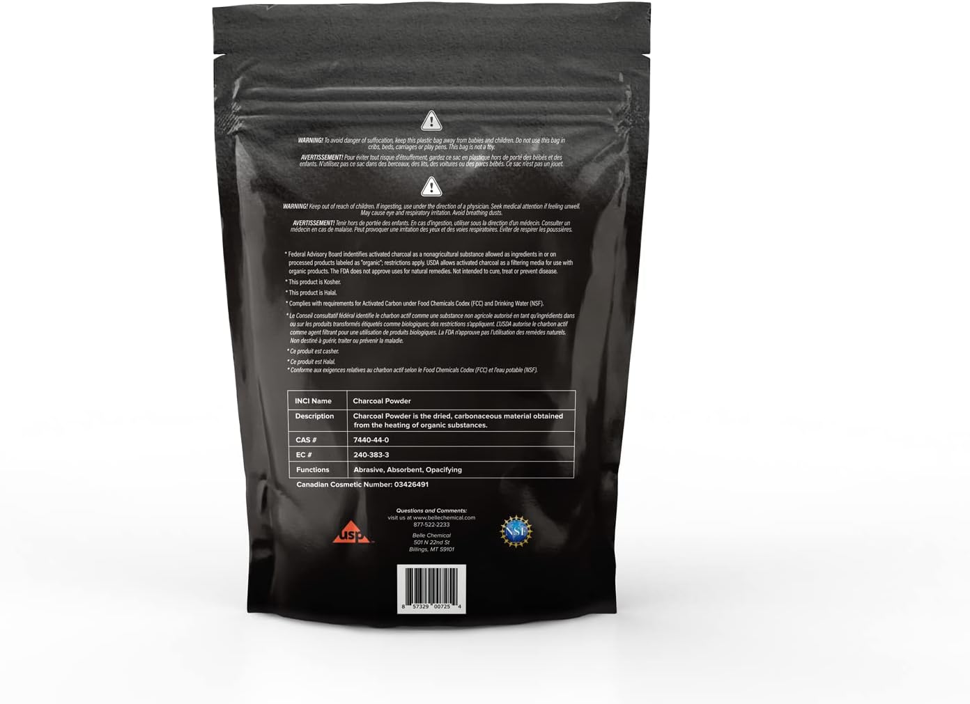 (5LB) Organic Coconut Activated Charcoal Powder - Food Grade, Kosher - Teeth Whitening, Facial Scrub, Soap Making (5 Pound) - Image 3