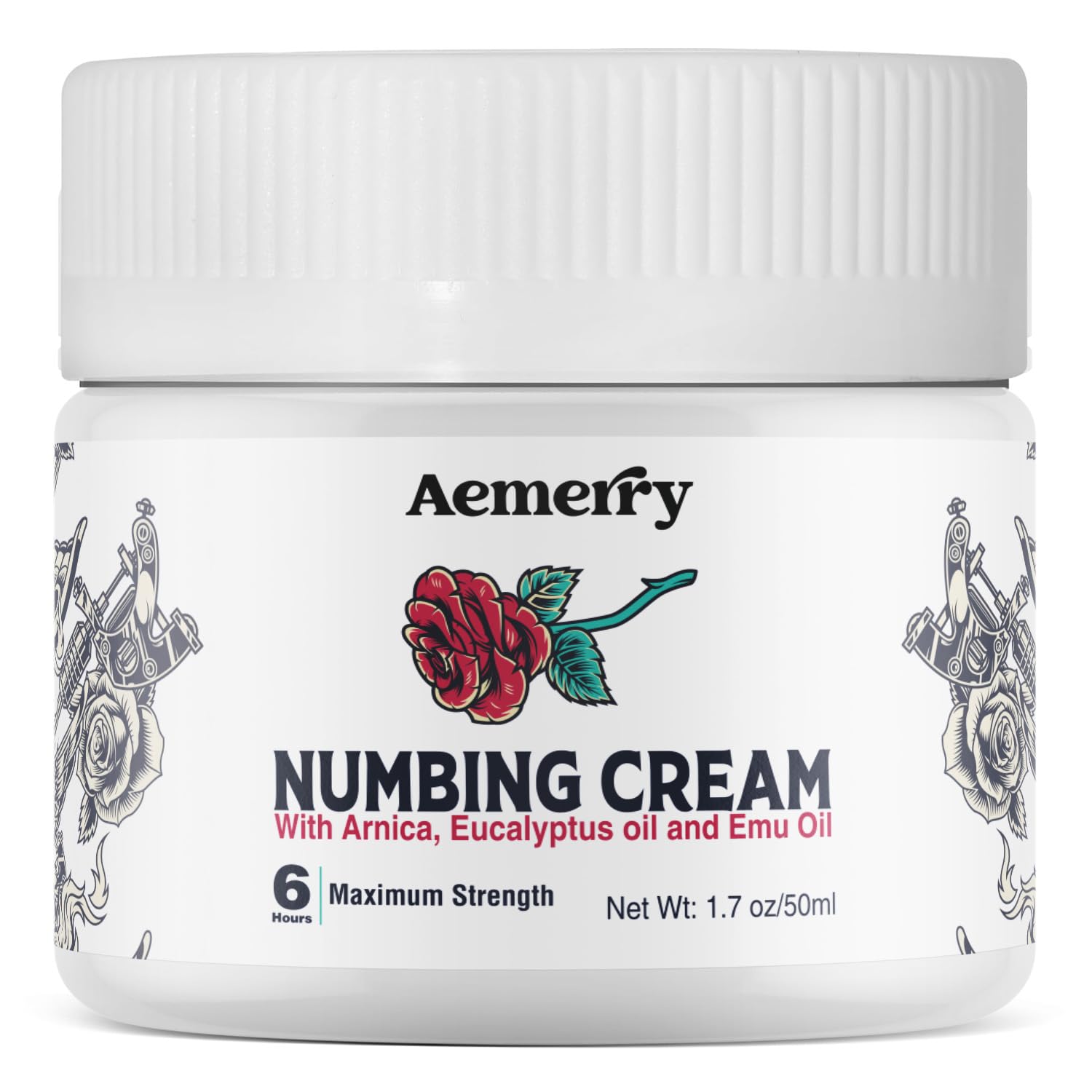 Tattoo Numbing CreamMaximum Strength: Numbing Cream for Tattoos, Extra Strength Numbing Cream - Up to 6 Hours Numbness for Multi-Purpose Use (White, 1.7 Ounce (Pack of 1))