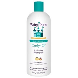 Fairy Tales Curly Q Hydrating Kids Shampoo – Paraben, Sulfate, Gluten, and Nut Free – For all Types of Curls Including Multi Cultural Hair – 32oz.