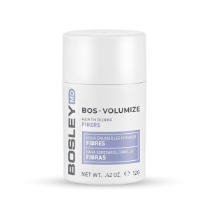 BosleyMD BOSVolumize Hair Thickening Fibers – Natural Keratin Hair Building Formula for Thinning Hair & Bald Spots – Instant Fuller, Thicker Look – Wind & Sweat Resistant – Black, 0.42 oz