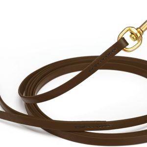 Viper Biothane K9 Working Dog Leash Waterproof Lead for Tracking Training Schutzhund Odor-Proof Long Line with Solid Brass Snap for Puppy Medium and Large Dogs, 10ft Dark Chocolate Brown