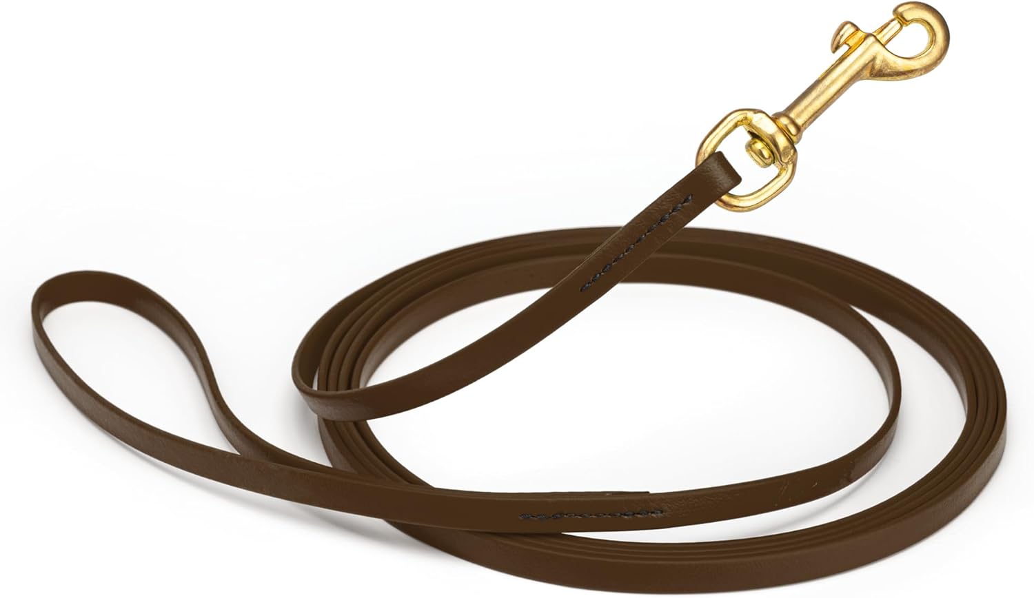 Viper Biothane K9 Working Dog Leash Waterproof Lead for Tracking Training Schutzhund Odor-Proof Long Line with Solid Brass Snap for Puppy Medium and Large Dogs, 10ft Dark Chocolate Brown