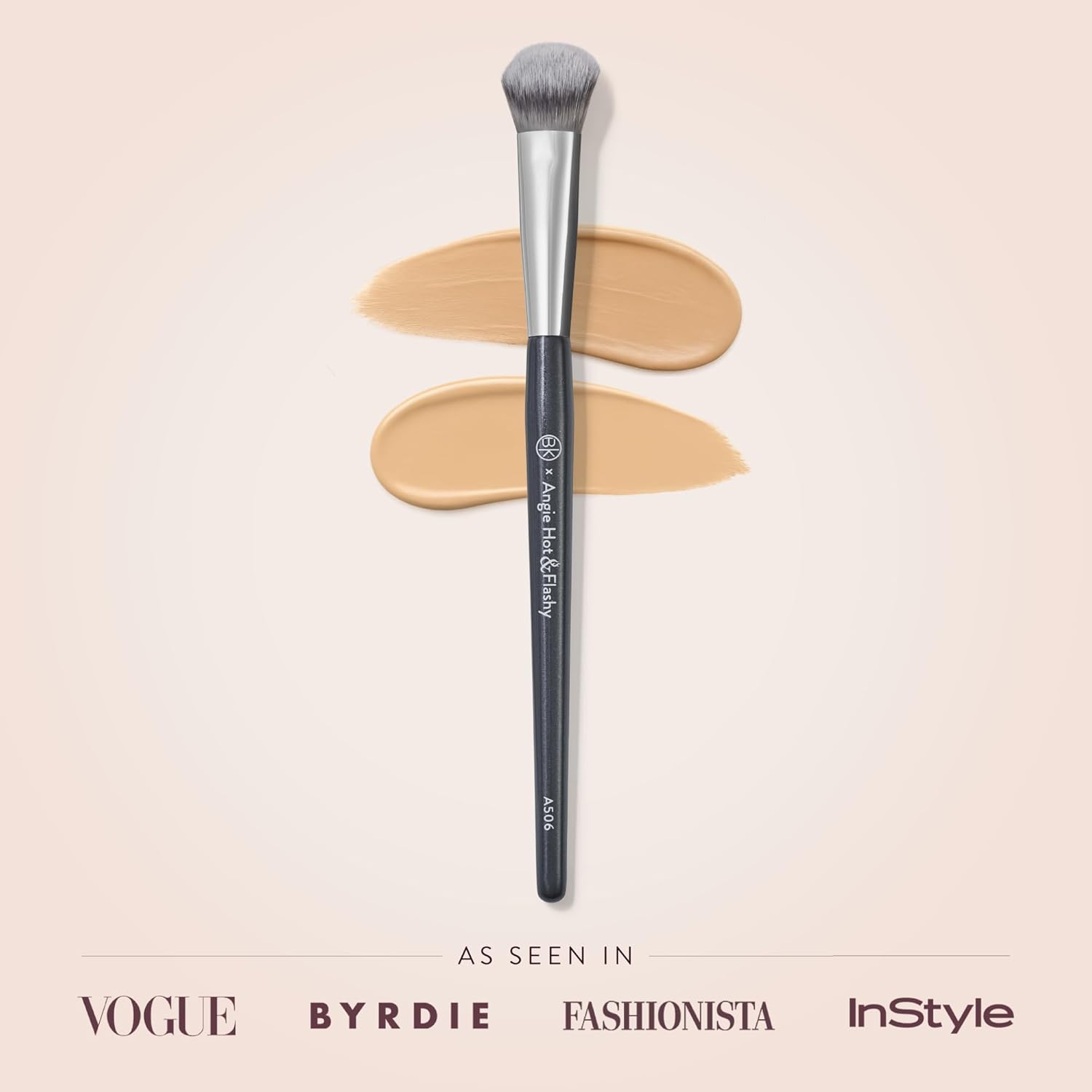 BK BEAUTY BRUSHES - ANGIE HOT & FLASHY A506 CONCEALER - Viral "Kitten Paw" Face Brush - Under-Eye Concealing and Contouring - Makeup Brushes - Image 3