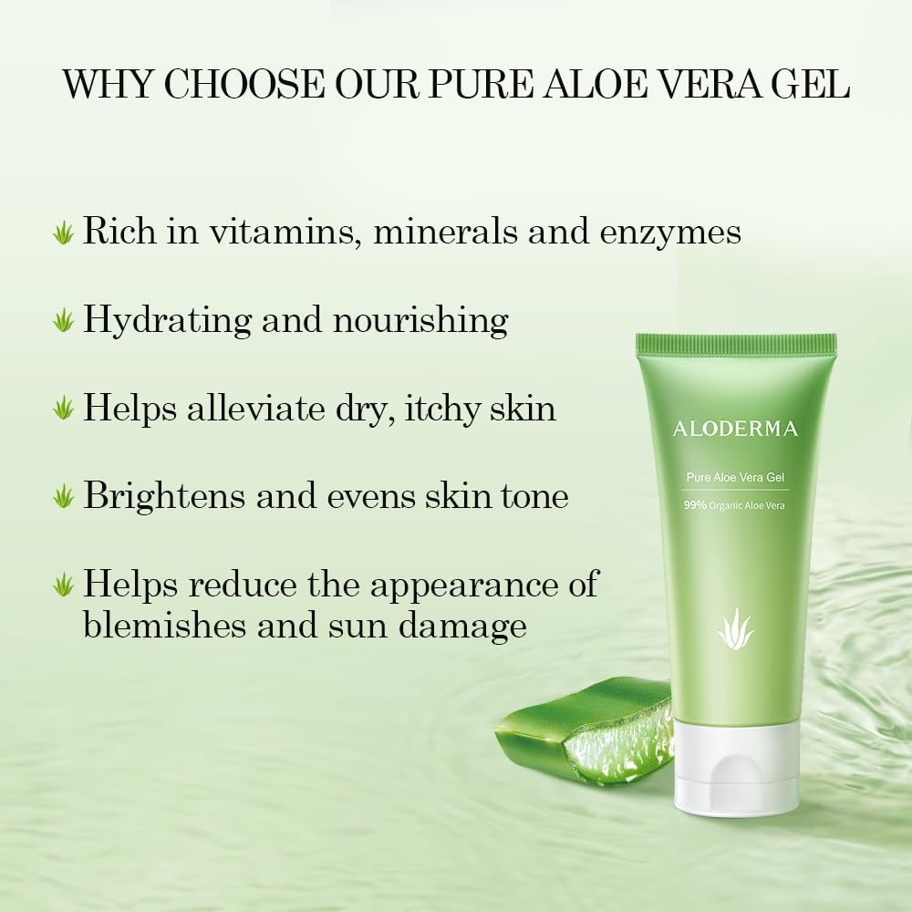 Aloderma Aloe Vera Gel Made within 12 Hours of Harvest with 99% Pure Organic Aloe Vera, Naturally Hydrating for Soothing Skincare, Moisturizing Aloe Gel for Skin, Face, Sensitive Skin - 4.02oz x 6ct - Image 3