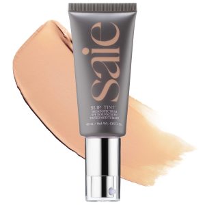 Saie Slip Tint Tinted Moisturizer with SPF 35 - Light Coverage, Glowy Skin Tint & Mineral Sunscreen for Face with Hydrating Hyaluronic Acid - Summer Makeup Essential - Shade Two (1.35 oz)