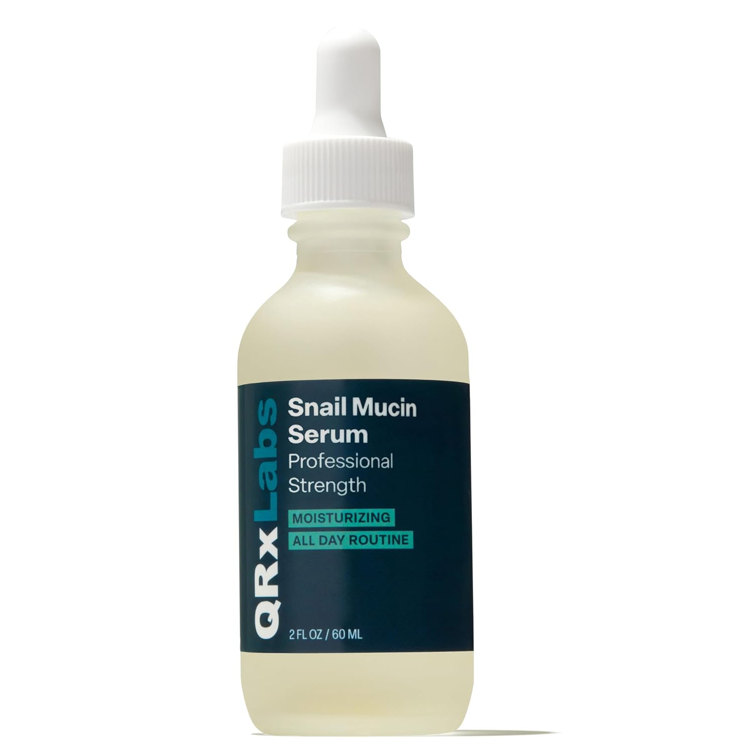 QRxLabs Snail Mucin Serum - Hydrates, Plumps & Brightens with Collagen for Firm, Radiant Skin - Gently Exfoliates for a Smooth Glow - 2 oz