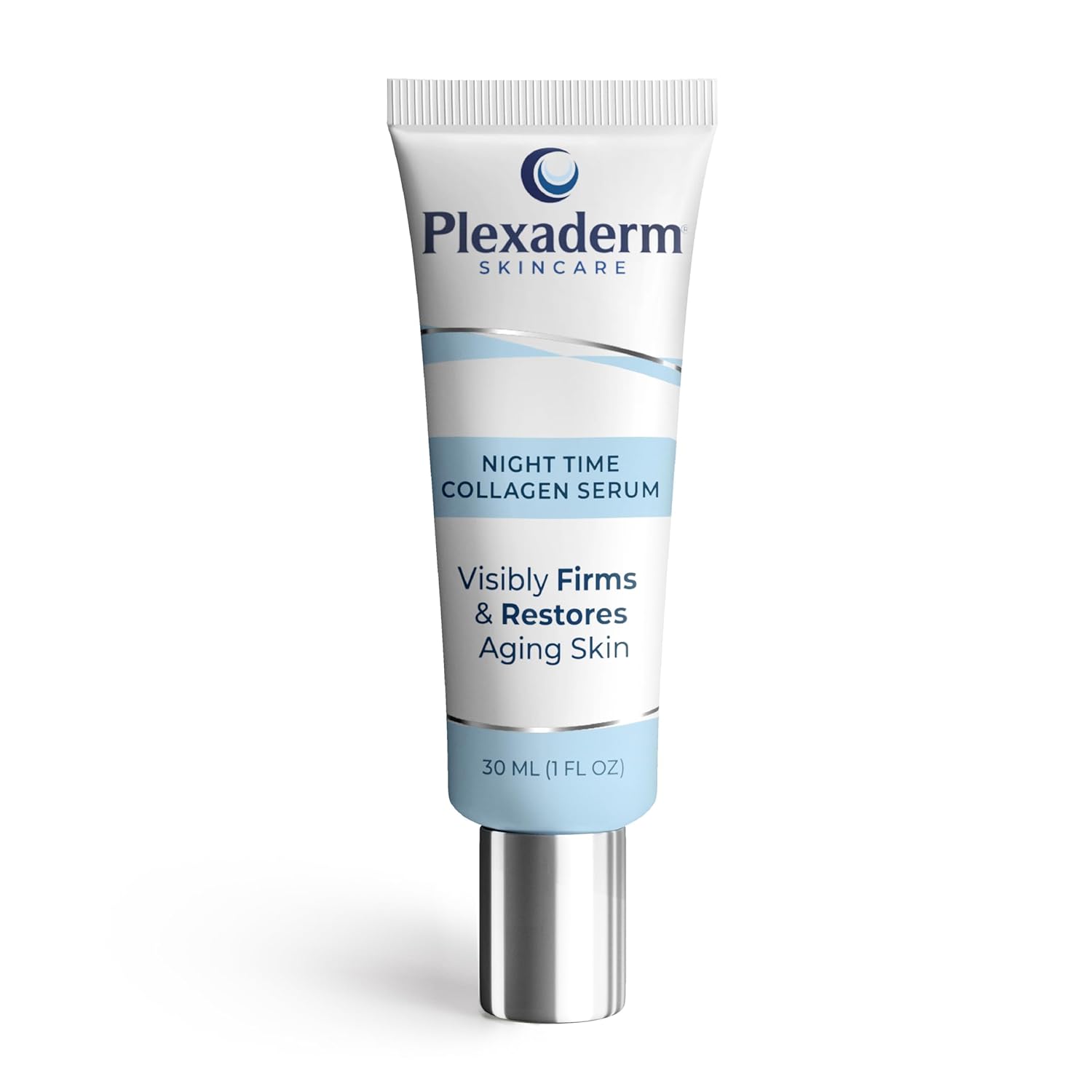 Plexaderm 30 mL Night Time Collagen Serum for Firmer, Fuller, more Youthful Looking Skin, Anti-Aging Collagen & Peptide Serum, Best Collagen Serum for Women & Men, Paraben-Free, Developed in the USA