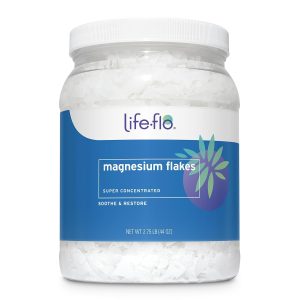 LIFE-FLO Magnesium Bath Flakes - Unscented Magnesium Flakes with Ancient Trace Minerals from the Zechstein Seabed - Epsom Salt Bath Soak Alternative or Relaxing Foot Soak - 60-Day Guarantee - 44oz