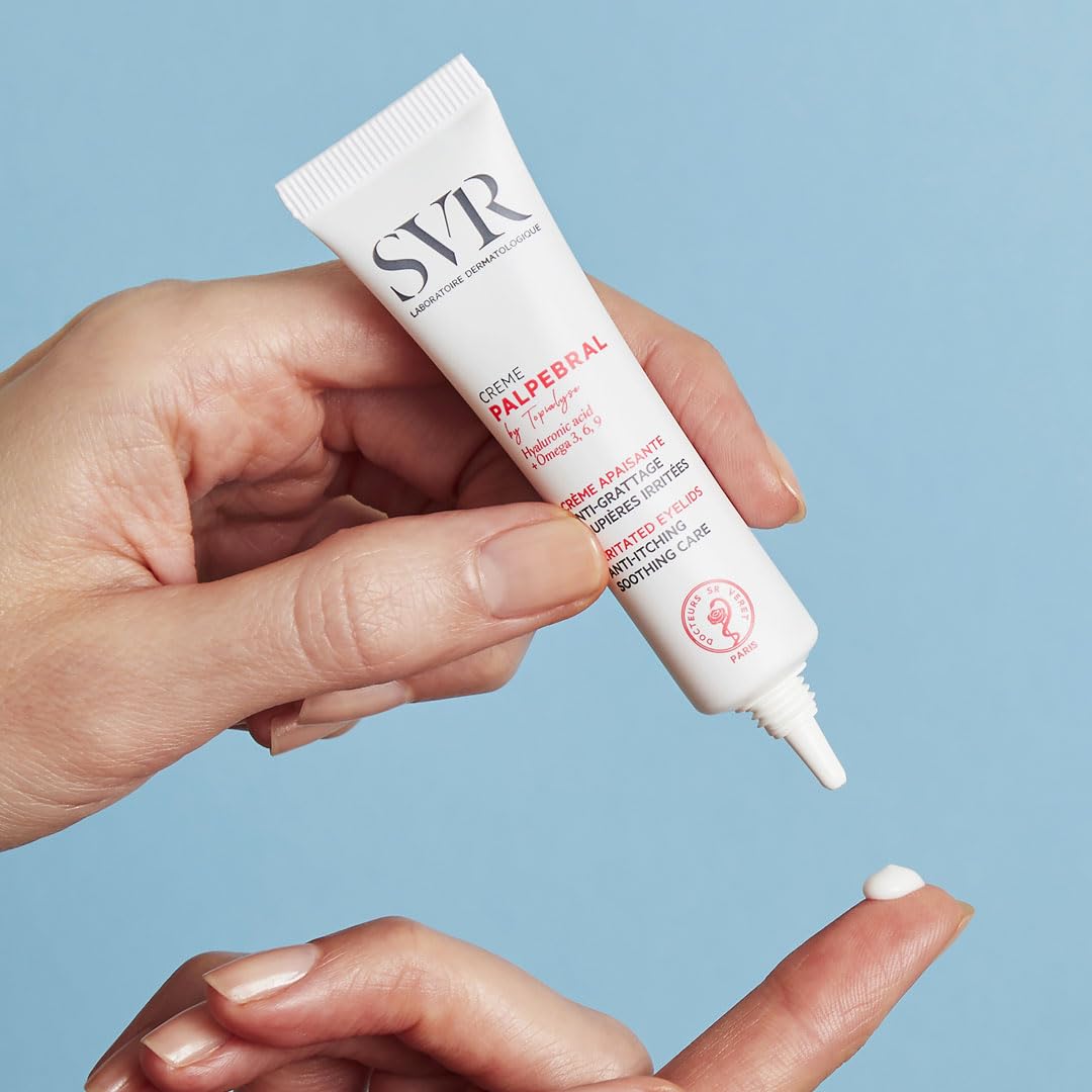 SVR Palpebral Eye Cream. Hyaluronic Acid & Shea Butter Ultra-Soothing for Extremely Dry, Itchy & Sensitive Skin Prone to Irritations. Steroid & Fragrance-free Formula, Non-comedogenic. 0.5 fl.oz - Image 2