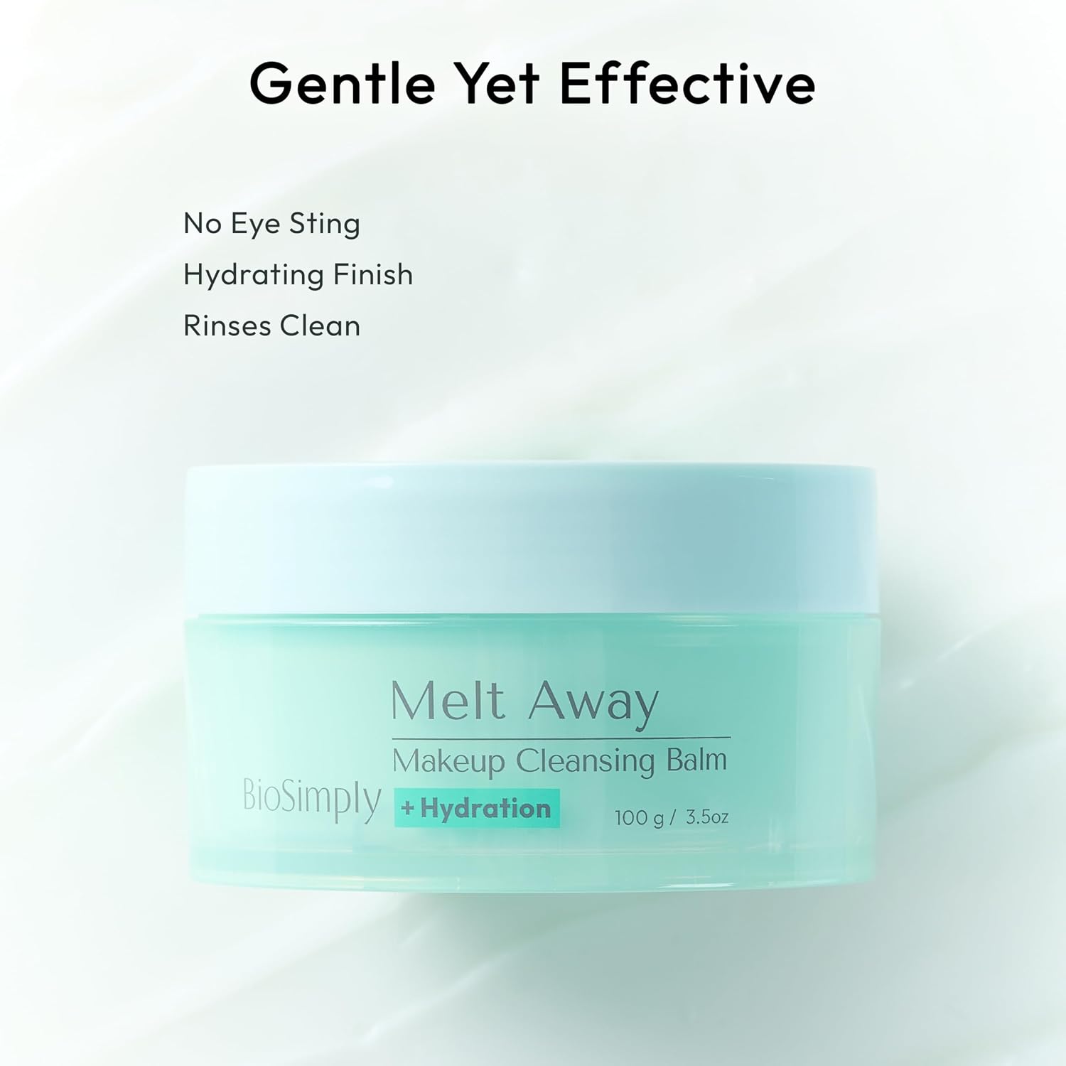 BioSimply Makeup Cleansing Balm, Hydrating Makeup Remover, Melts Away Waterproof Makeup and Sunscreen, with Hyaluronic Acid and Ceramide NP, for All Skin Types. 3.5oz / 100g - Image 3