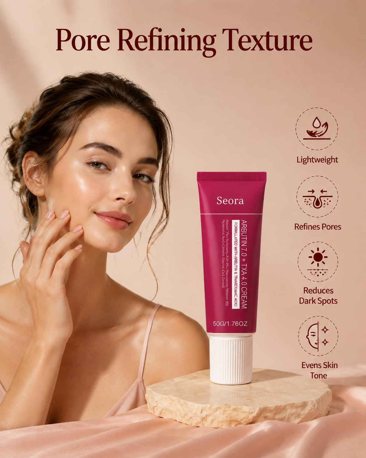 Korean Brightening Skincare Arbutin Cream, Moisturizer Hydrates, Evens Tone for Face Body and All Skin Types (3PCS) - Image 3