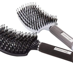 Boar Bristle Hair Brush set – Curved and Vented for Wet and Dry Detangling Hair Brush for Women Long, Thick, Thin, Curly & Tangled Hair Vent Brush - Stocking Stuffers Gift kit