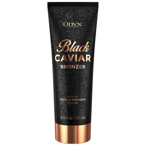 Onyx Black Caviar Dark Tanning Bed Lotion with Bronzer & Accelerator - Indoor Tanning Lotion for Ultra Dark Tan | Hydrating Aloe | 8.5 Fl Oz