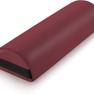 Saloniture Jumbo Half Round Massage Table Bolster Under-Knee Pillow Pad - 26 x 9 x 4.5 Inch - Burgundy