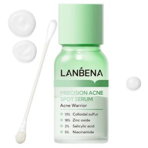 LANBENA 2% Salicylic Acid Spot Serum, 8H Rapid Acne Treatment for Acne-Prone Sensitive Skin, Fast-Acting Dry Out Pimples, Fade Acne Marks, Redness Relief, Overnight & Period Breakouts, 0.42 Fl Oz