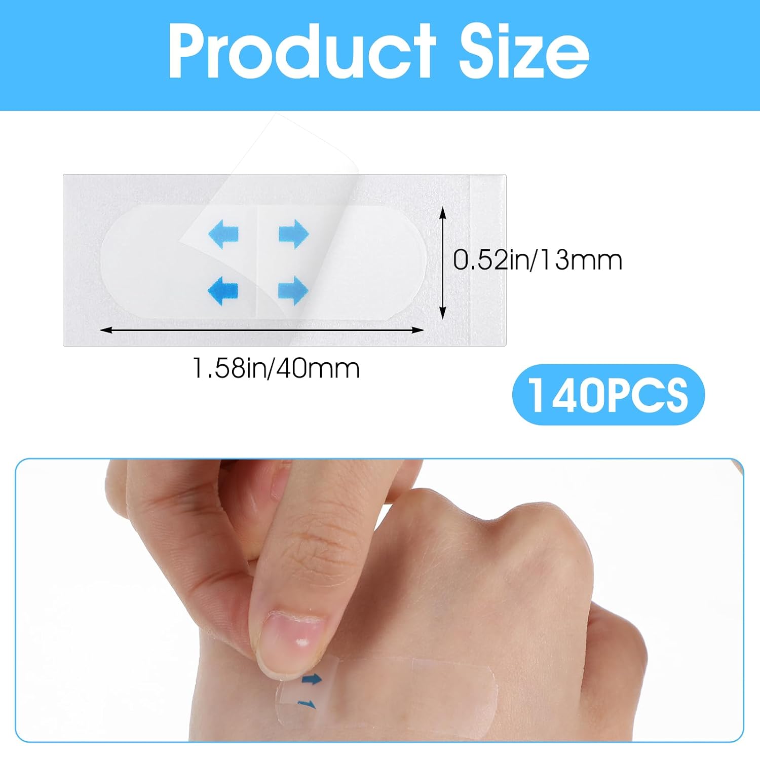 Ymapinc 140Pc Neck Tape Lifting Invisible, Clear Face Tape for Loose Skin, Neck Strips Instant Adhesive Tightening for Lifting Jowls, Eyes Wrinkles, Waterproof Reusable - Image 3