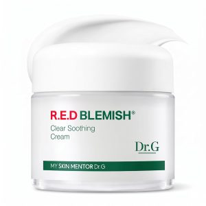 Dr. G R.E.D. Blemish Clear Soothing Cream - Calming Korean Moisturizer for Redness - Soothes Acne & Irritation - With Centella Asiatica - Long-Lasting Hydration - 2.36 fl oz