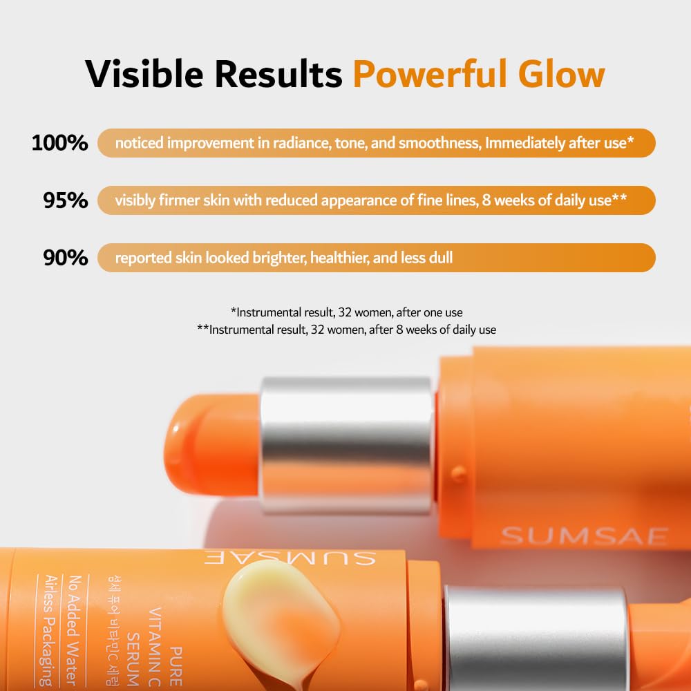 Pure Vitamin C Serum - Korean Skincare with Vitamin 10.5%, Waterless (No oxidation formula), Special Airless Pump, Brightening and Firming Skin, Improving Uneven/Dull Skin Tone, 30ml/1.01fl.oz - Image 3