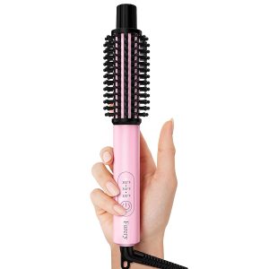 Farery Mini Thermal Brush 1 Inch, Touch-ups, Heated Round Curling Iron | 3 adjustable temps for all hair. Lightweight 0.45 lb, travel size w/ pouch. Ceramic barrel for soft curls & bouncy looks.