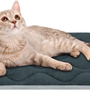 furrybaby Dog Bed Mat Flat Crate Mat with Anti-Slip Bottom Machine Washable Pet Kennel Pad for Dog Sleeping (XS 22x13'', Grey Mat)