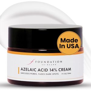 Foundation Skincare Azelaic Acid for Face 14% (1 Fl Oz) – Dermatologist Formula for Uneven and Blemish-Prone Skin - Azalecic Acid Cream Supports Balanced Tone & Smooth Texture for Men & Women